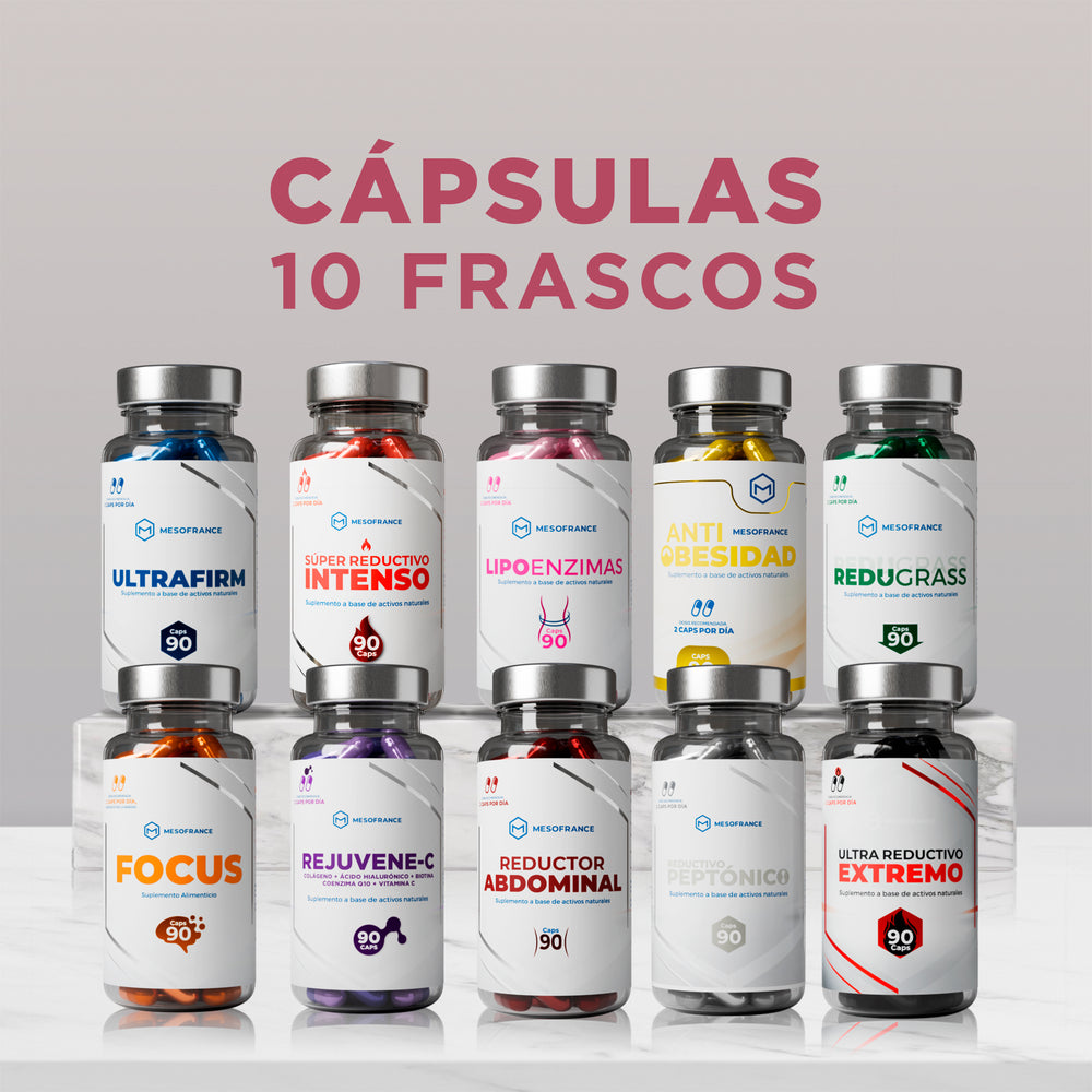 10 Frascos Cápsulas Mesofrance