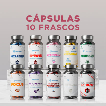 10 Frascos Cápsulas Mesofrance